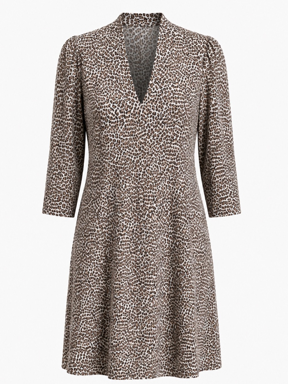 J. McLaughlin Ivana Dress Micro Animal Leopard Print Catalina Cloth Sz Small